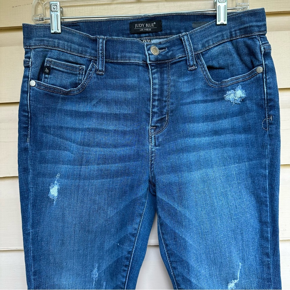Judy Blue Skinny Jeans Distressed High Rise Ankle Length 31, 13 - Picture 4 of 8